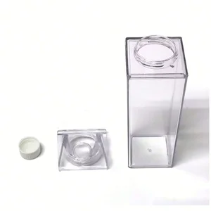 Chai nước nhựa trong suốt, hộp sữa, hộp di động, hộp trong suốt, nước trái cây, trà, chai sữa, ly uống, 500 ml, 1000ml 10 Sữa bán hàng chính - 3
