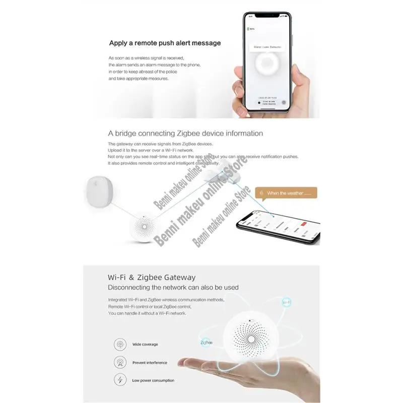 

Датчик воды Tuya Zigbee, детектор утечки воды наводнении, приложение Smart Life, удаленный мониторинг, сигнализация связи с водой-ABVP