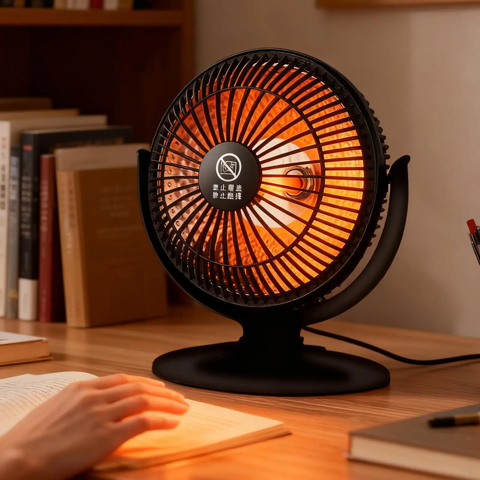 Space Heater Portable 200W Appliances 6 Inches Dumping Shutdown Heater for Office Home Bedroom Indoor Bathroom Living Room