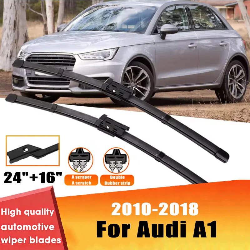 

2pcs Wiper Front Wiper Blades Set For Audi A1 8X 2010-2018 2011 2012 2013 Windshield Windscreen Window 24"+16"Car Accessories