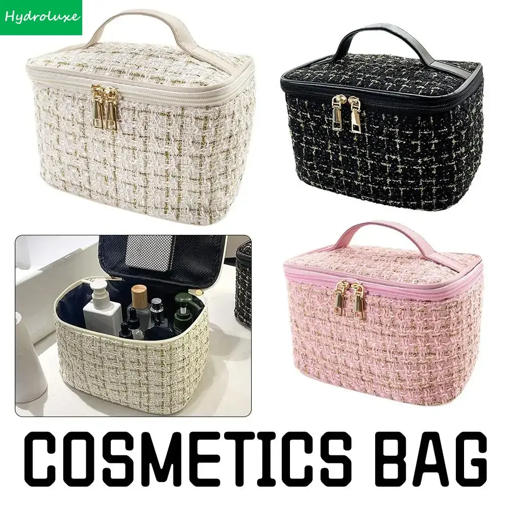 New Women Cosmetic Storage Bag Knitted Style Makeup Bag Portable Makeup Bag Fashionable Large Storage Bag BX101
