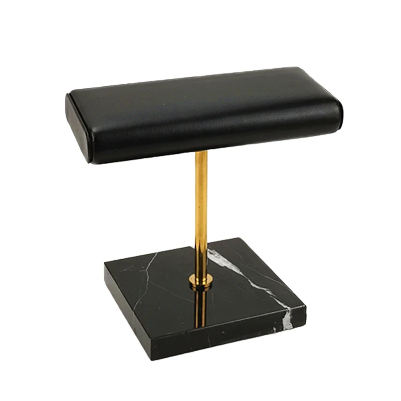 

Black Marble Base Watch Stand Gold Metal Rod Display Props Bracelet Jewelry Lengthen Placement Stand