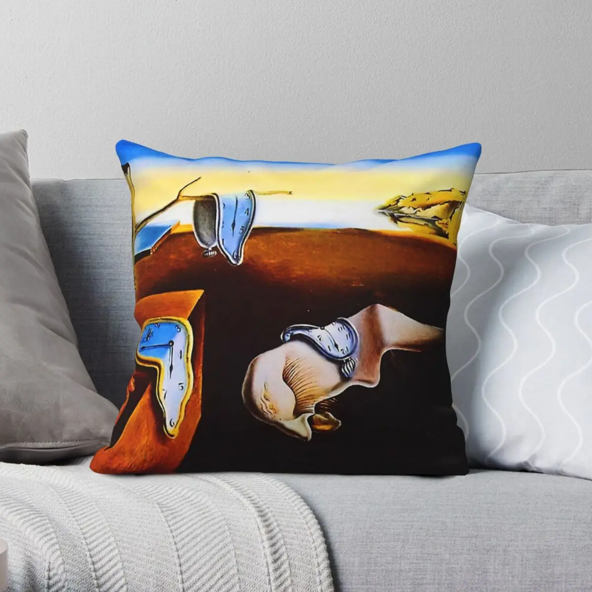 

Salvador Dali Persistence Of Memory Square Pillowcase Polyester Linen Velvet Pattern Zip Sofa Seater Cushion Cover Wholesale