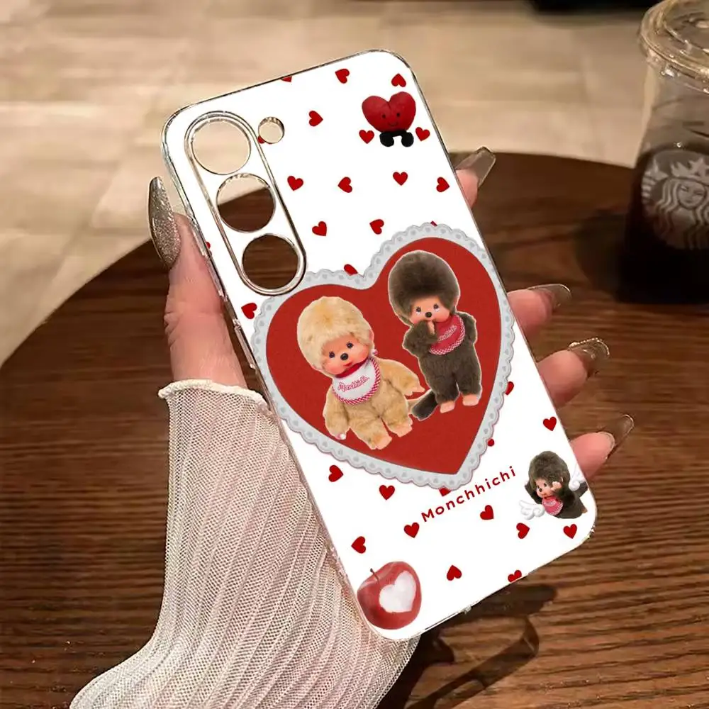 Cute M-monch-hichis Clear Soft Silicone Phone Case for Samsung Galaxy A71, A70, A52, A51, A40, A30