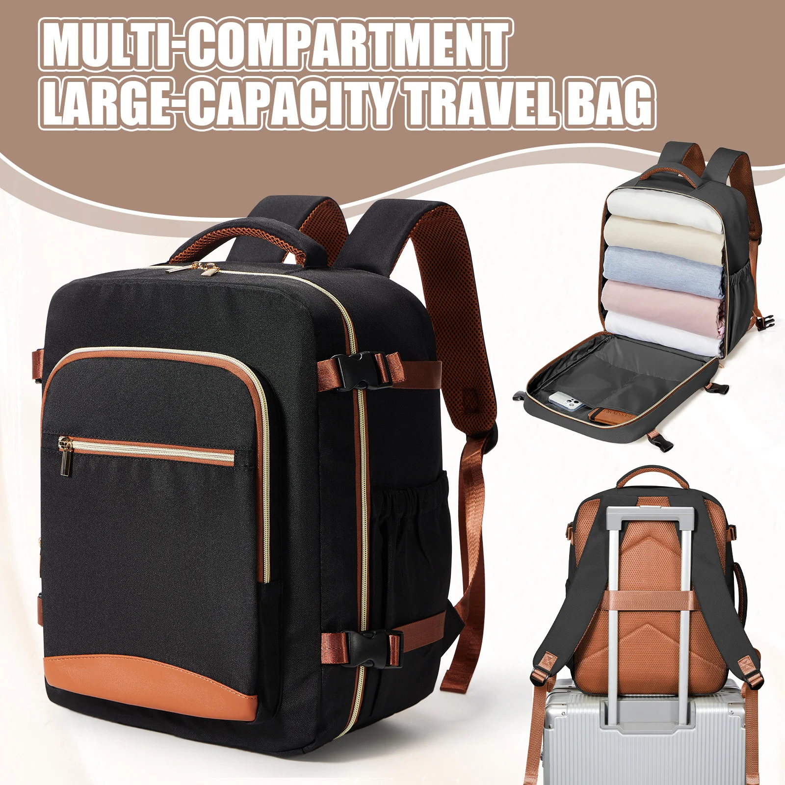 Mochila de negocios para hombre, equipaje de cabina, 40x30x20, equipaje de mano, mochila de viaje, bolsas para ordenador portátil de 15,6 pulgadas, mochila para senderismo