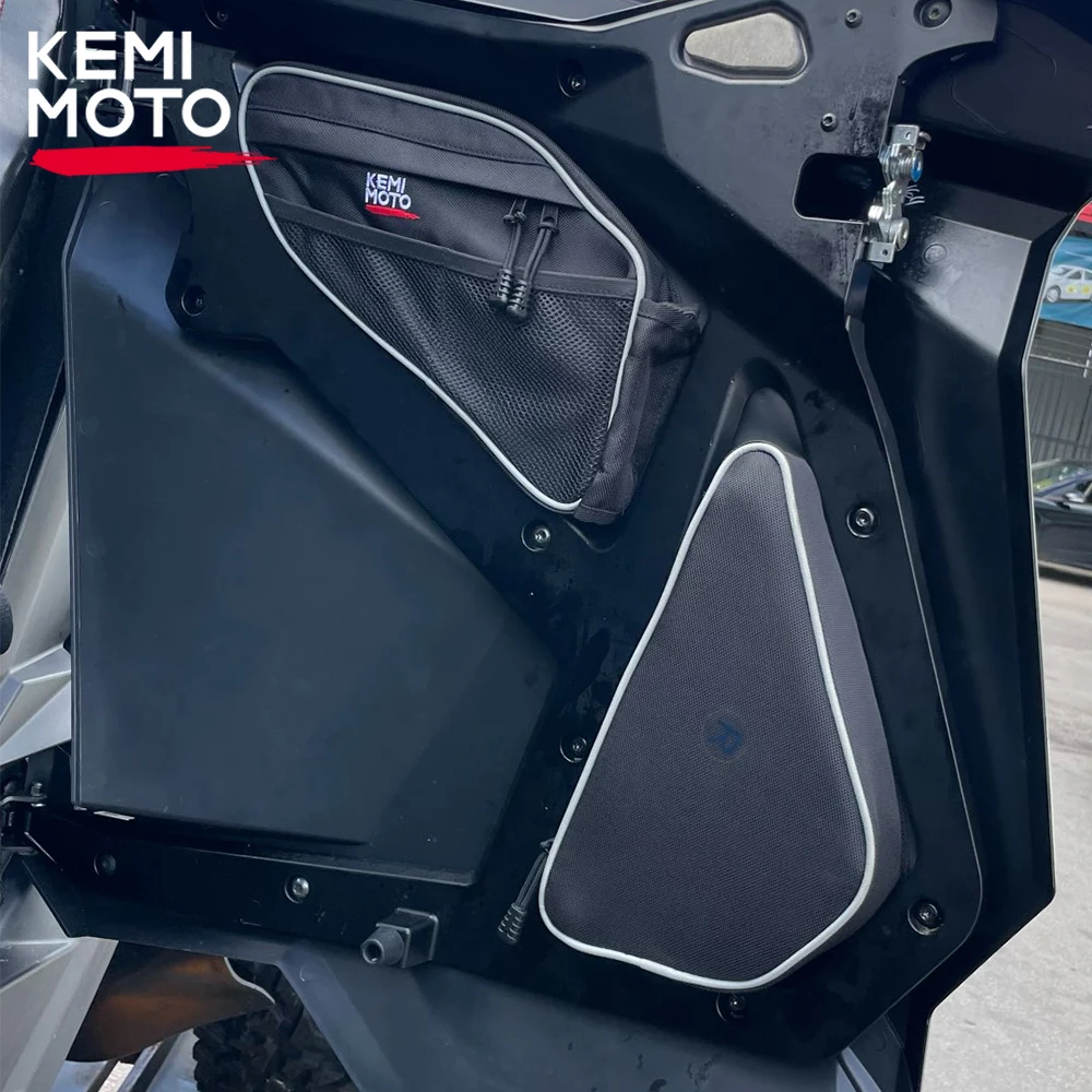 

KEMIMOTO 1680D Боковые сумки для хранения наколенников, совместимые с Polaris RZR Pro XP/Pro R/Turbo R 2020-2024, дверная сумка для инструментов для сиденья водителя