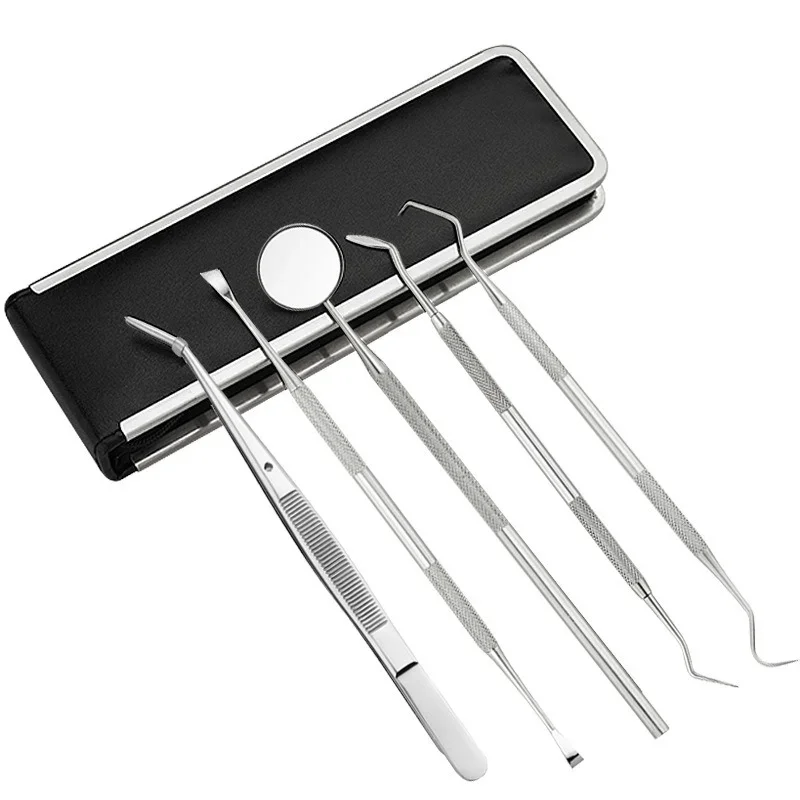 Stainless Dental Tool Set Dentist Tooth Clean Hygiene Picks Mirror Kit Oral Health Tooth Cleaning Inspection Tartar