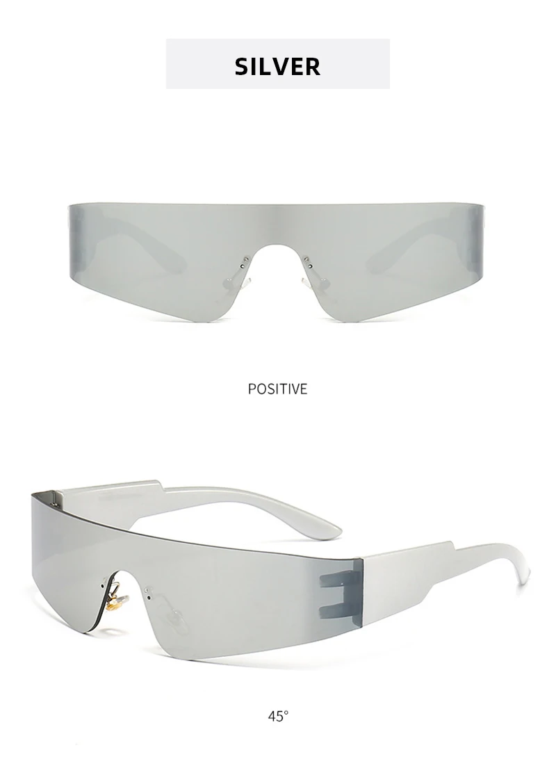 Mode y2k Sonnenbrille Frauen Männer Trends rahmenlose Sonnenbrille weibliche stilvolle Sommer Fahr schirme Outdoor-Sport brille – Detail 7