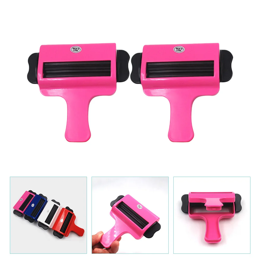 

2 Pcs Extruder Bathroom Tool Toothpastes Dispenser Hair Gel Squeezer Metal Plastic Saver Sturdy Tube