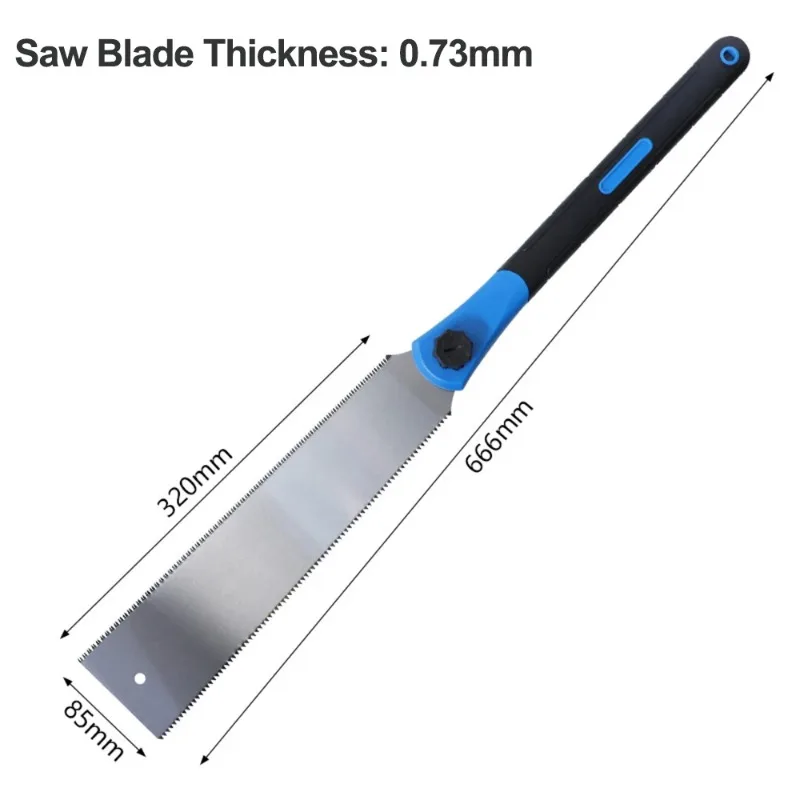 Woodworking saw double-sided hand fine toothed household hand saw, tree hand saw, board saw, garden saw