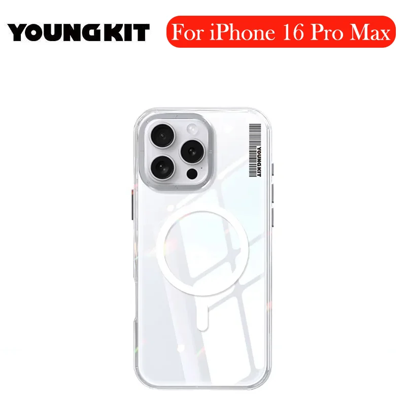 

YOUNGKIT Hard Case For iPhone 16 Pro Non Yellowing Transparent Back Cover Case for iPhone 16 Pro Max