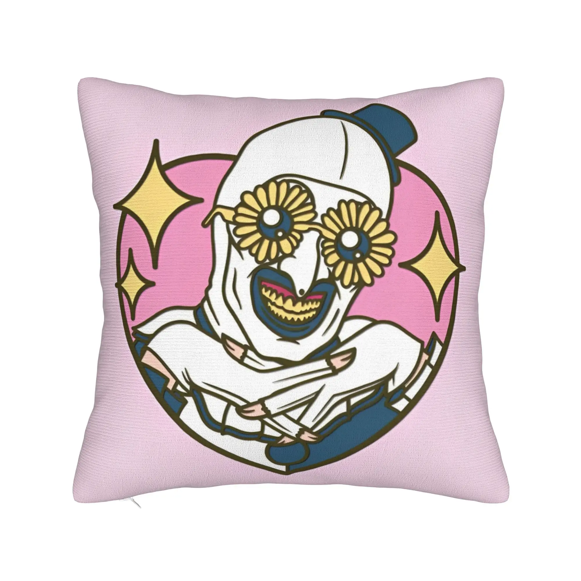 Terrifier Art the Clown Pillowcase Soft Polyester Cushion Cover Decorations  Throw Pillow Case Cover Home Zipper 40*40cm
