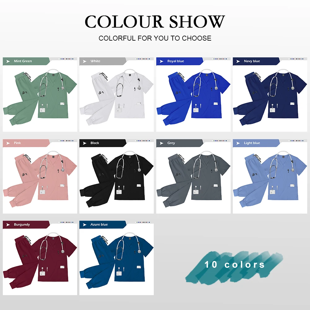 ขายส่งชุดพยาบาลชุดหมอพยาบาลทันตกรรมโรงพยาบาลเครื่องแบบ Joggers กางเกงชุดสปาความงามพยาบาลบทความขัด Workwear