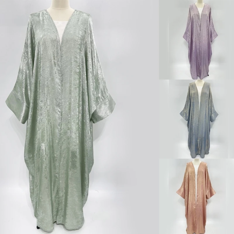 Islamic Kaftan Dress for Women Middle East Arabian Robe Islamic Cardigan Long Dress, Open Front Cardigan Modest Dress