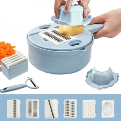 Kitchen grater and vegetable cutter 8 in 1 set potato slicing and shredding multi-function