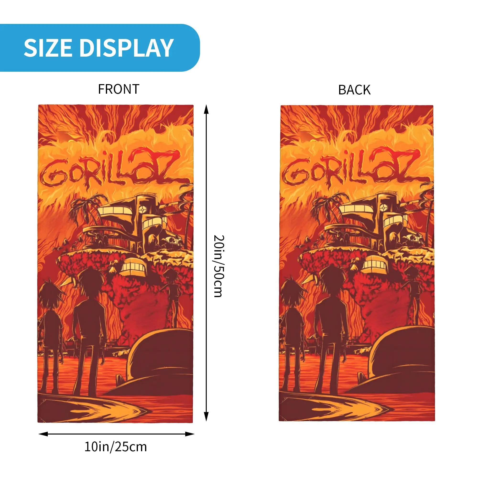 مخصص الغوريلاز باندانا الرقبة أدفأ الرجال النساء الشتاء التزلج المشي لمسافات طويلة وشاح الجراب الظاهري الفرقة واقي الوجه #2