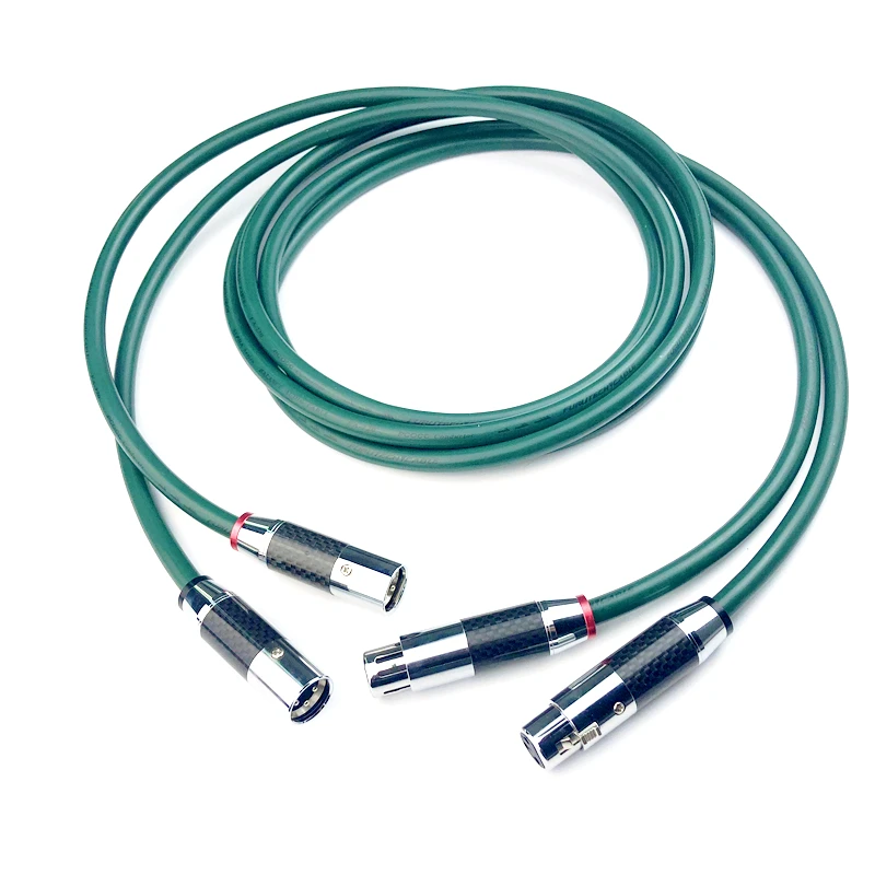 

Pair Furutech XLR Balanced cable Carbon fiber 3pin XLR plug Amplifier CD DVD player Interconnect Audio cable