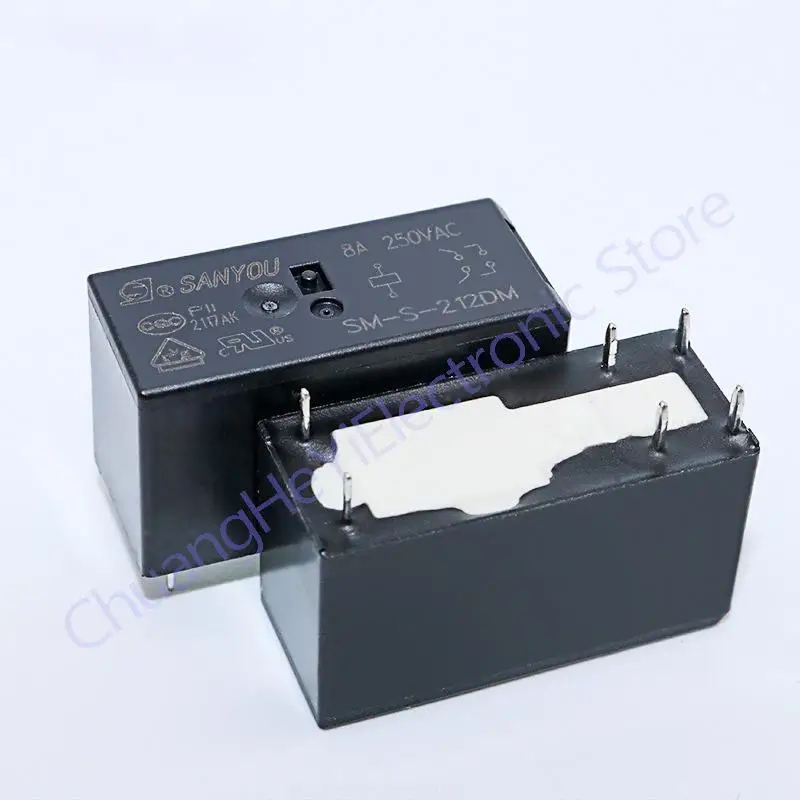 Original New SM-S-205D SM-S-212D SM-S-224D SM-S- 205DM 212DM 224DM 8A 6PIN 8PIN Replaceable HF115F 5V12V24V Power Relay