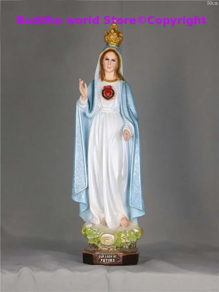 50cm large Christianity Catholicism holy figure Our lady of Fatima Virgin Mary Goddess HOME family protection blessing statue