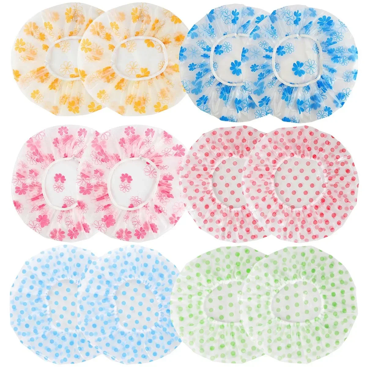 1/5/10pcs Shower Cap Waterproof Bathing Household Long Hair Shower Dry Hair Cap Kitchen Fume Prevention Sanitary Hat