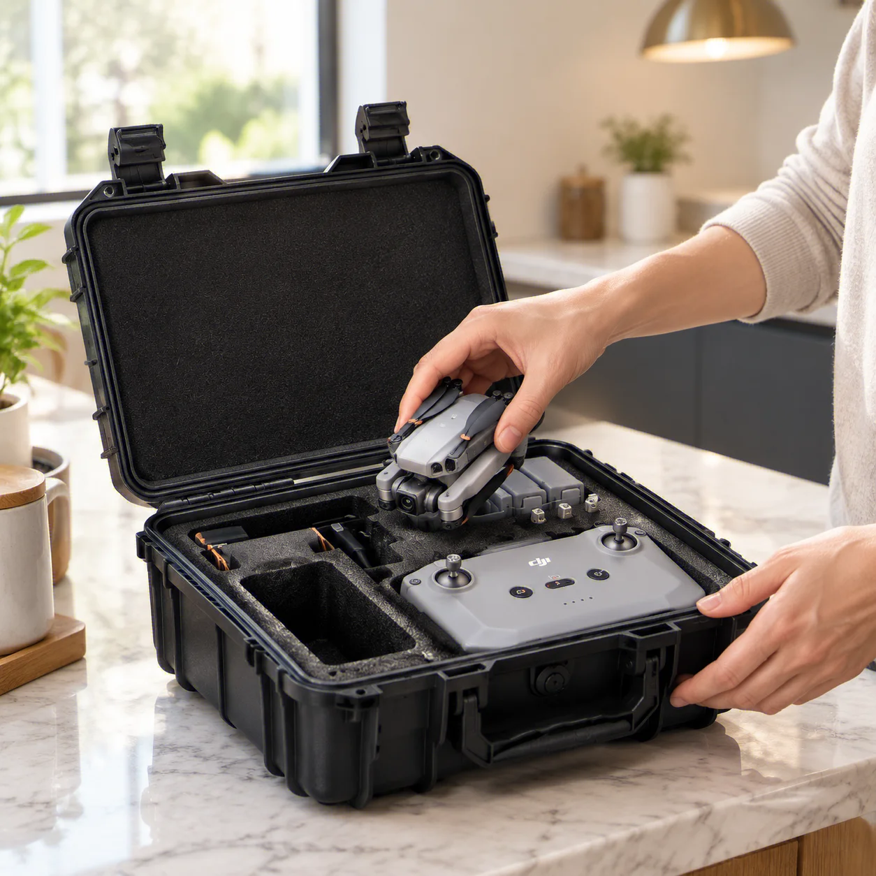 HTMCK Suitable for DJI Mini 5 Pro Storage Case, Mini 5 Pro Explosion-Proof Case, Portable Hard-Shell Large Capacity Case gallery 4