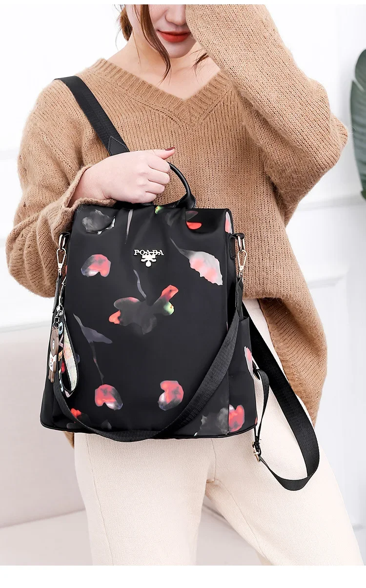 Frauen Rucksack Mode Oxford Tuch Schulter Taschen Schule Taschen für Teenager Große Kapazität Druck Wasserdichte Reise Rucksack – Detail 12