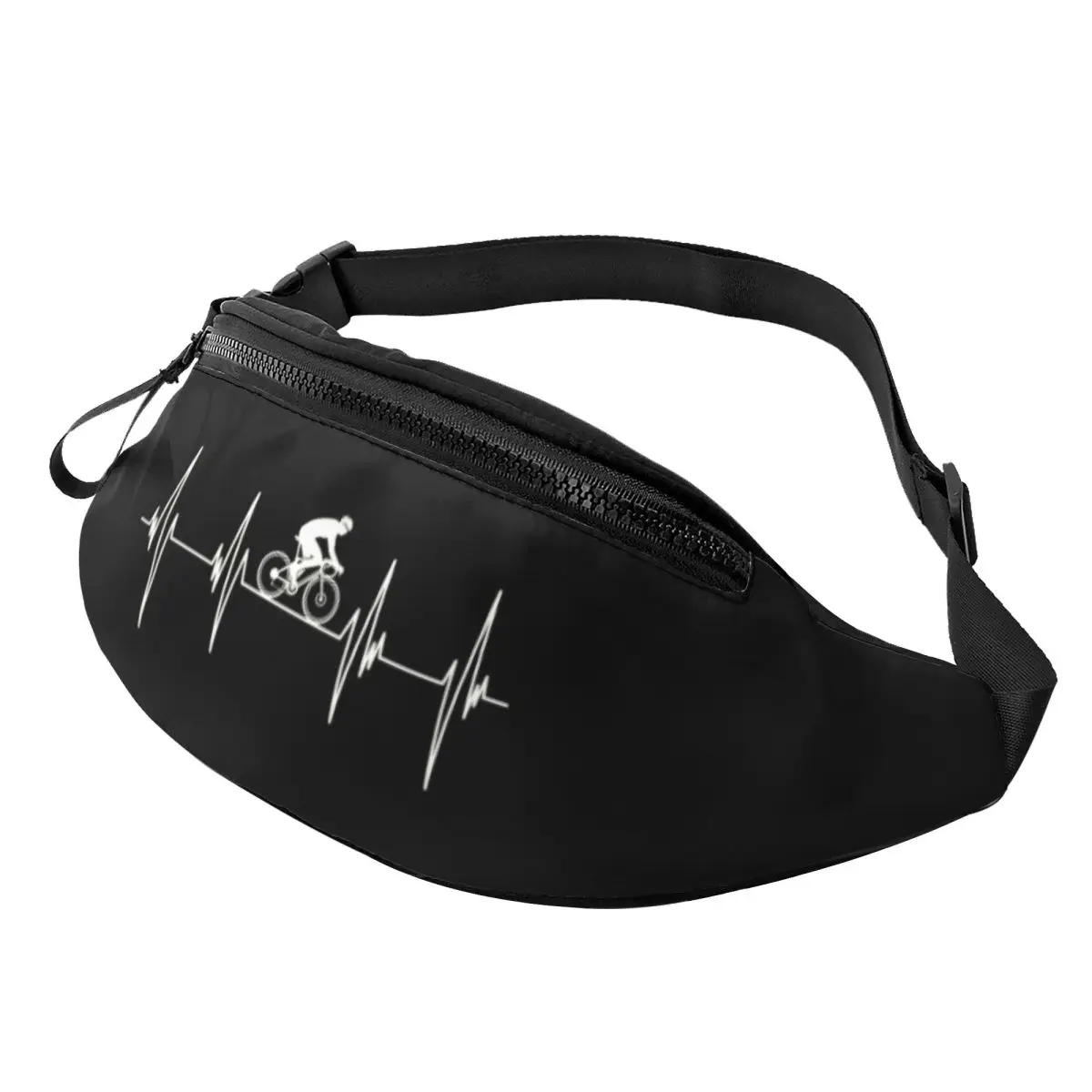 

Поясная сумка на заказ для шоссейного велосипедиста Heartbeat, поясная сумка для женщин и мужчин, MTB, горного велосипеда, поясная сумка через плечо для бега, телефон, сумка для денег