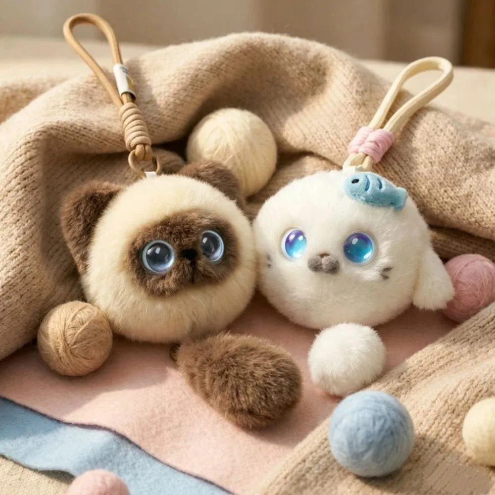 ai連続対話ai猫ぬいぐるみ-ウインクインタラクション-パーソナルコンパニオン-aiコンパニオンドール-キーチェーン-リラックスチャット