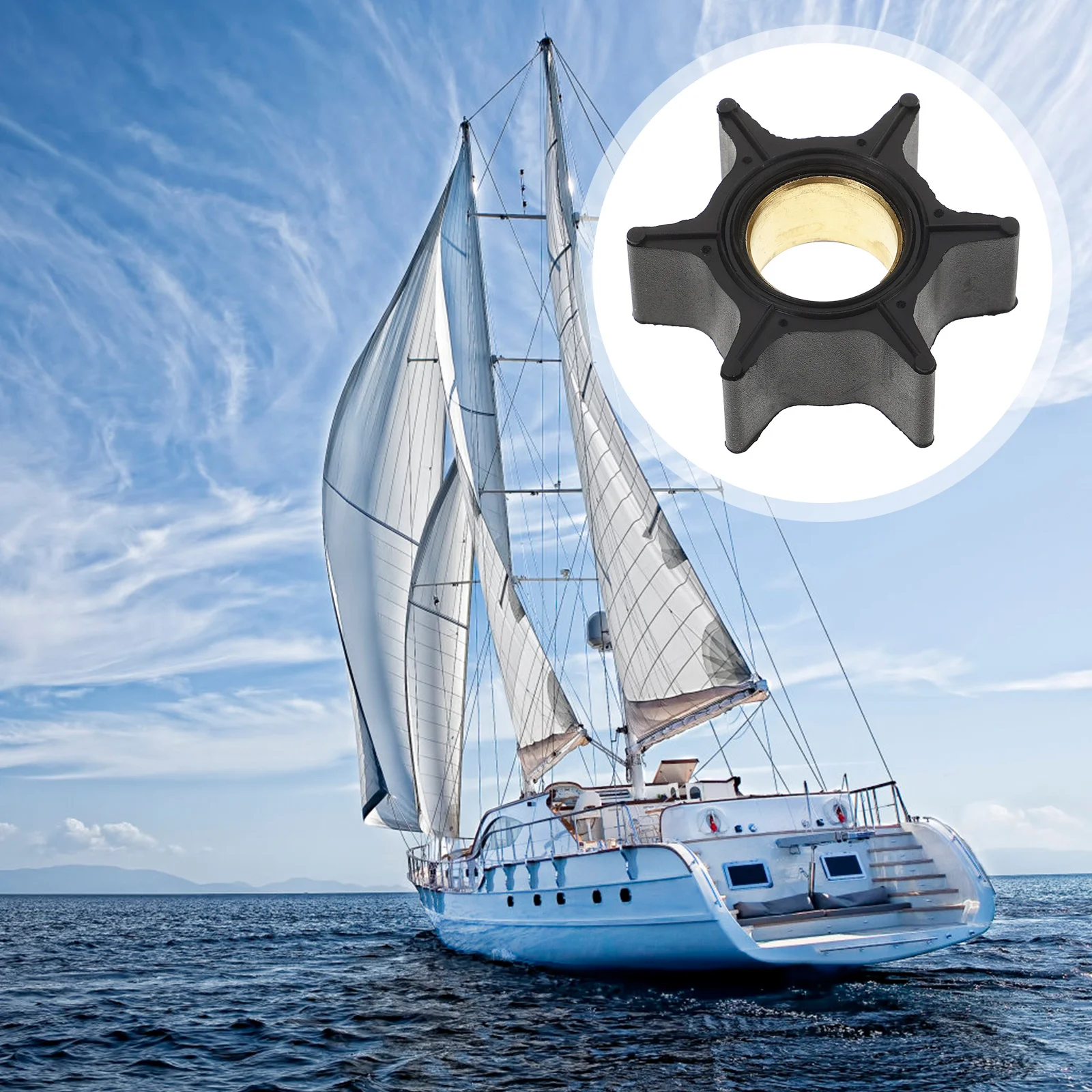 

Water Pump Impeller Outboard Engine Abs Brass Replacement For Boat Utility Pump Marine Use Efficient Performance