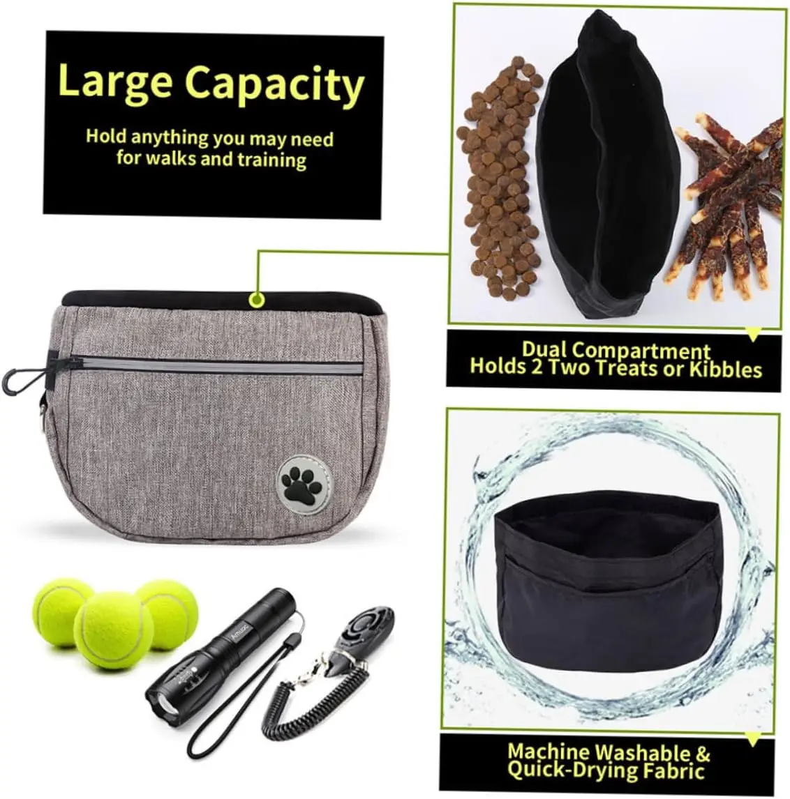 Dog Training Waist Bag Portable Food Bag Outdoor Feeder for Dog Training Walking Feeding Snack Bag Supplies Oxford Cloth