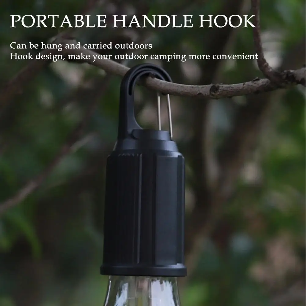 Luz de acampamento portátil 600mAh LED lâmpada de acampamento com gancho lanterna portátil tipo C carregamento à prova d'água para caminhadas e pesca