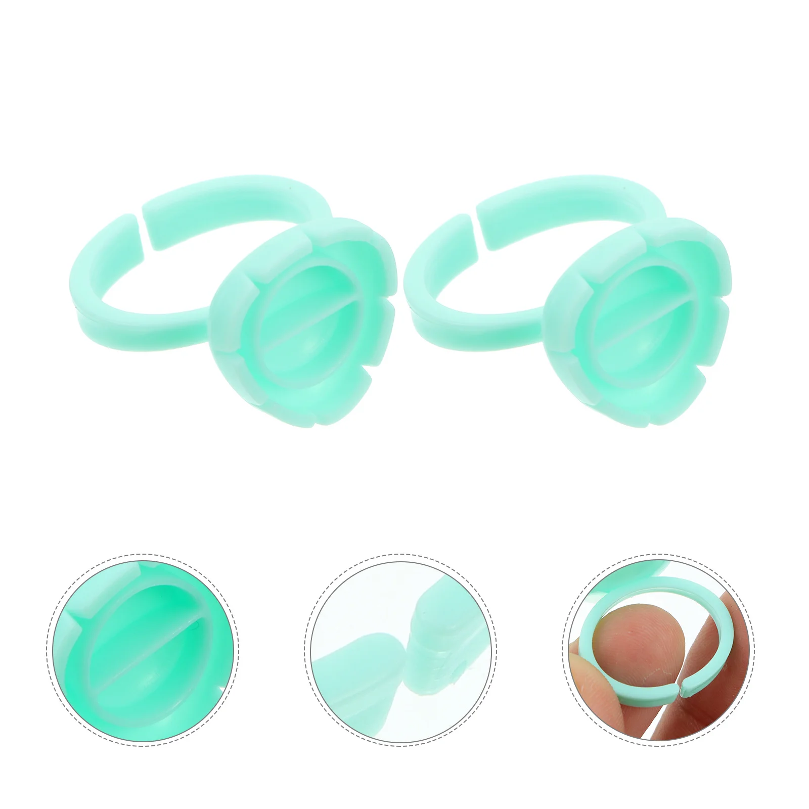 

100Pcs Pigment Ring Cup Professional Eyelash Makeup Supplies Container for Tattooing Extensions Glue Holder Easy Clean Beauty
