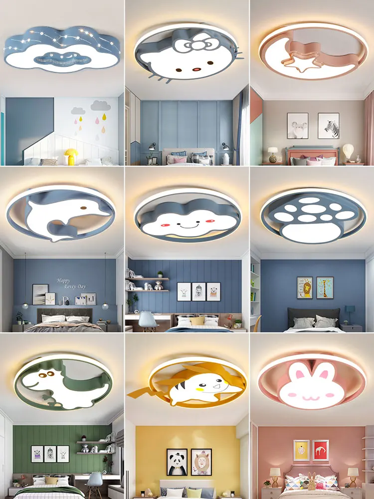 Children's room bedroom lights for boys and girls creative cartoon ceiling lights