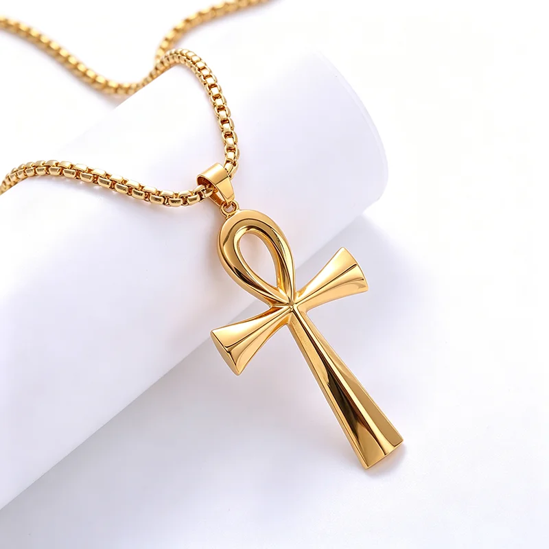 Collar con Colgante de Cruz An - Men Fashion Egypt reseña y precio