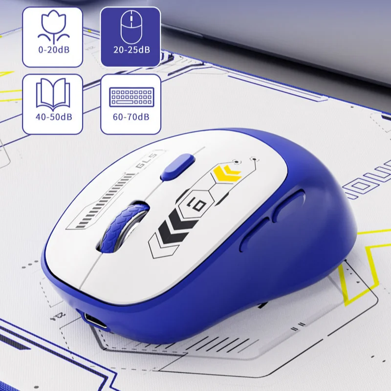 Lenovo Wireless Mouse 5.0 Bluetooth Dual Mode Gaming Mouse RGB Rechargeable 2.4G Silent Click Ergonomic for Laptop PC Mac Gamer