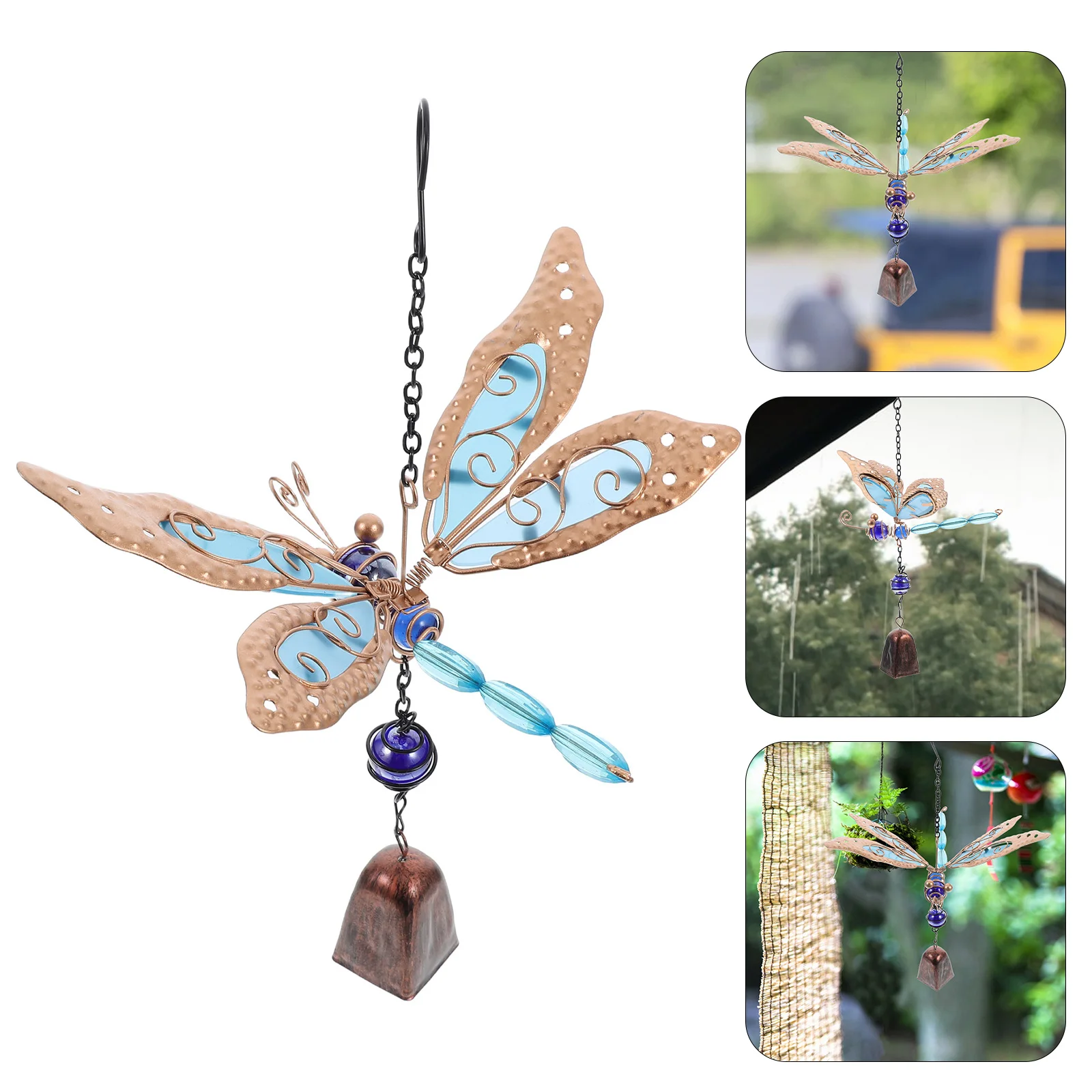 

Dragonfly Wind Chimes Decorative Bird for outside Garden Decoration Chinese Hanging