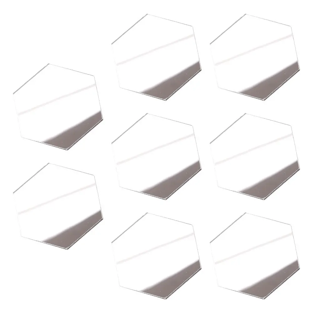 

8Pcs Mini Hexagonal Acrylic Mirrors for Dollhouse Decor DIY Micro House Scene Props Sturdy Smooth Surface Miniature Craft
