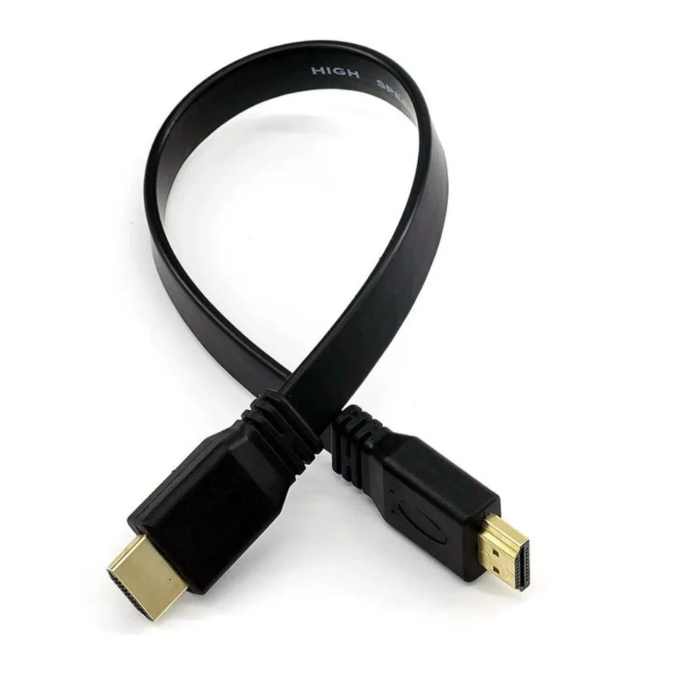 HDMI-Compatible Cable Full HD Short HDMI-Compatible Male to Male Plug Flat Cable Cord for Audio Video HDTV TV PS3 0.3M 0.5M 1M