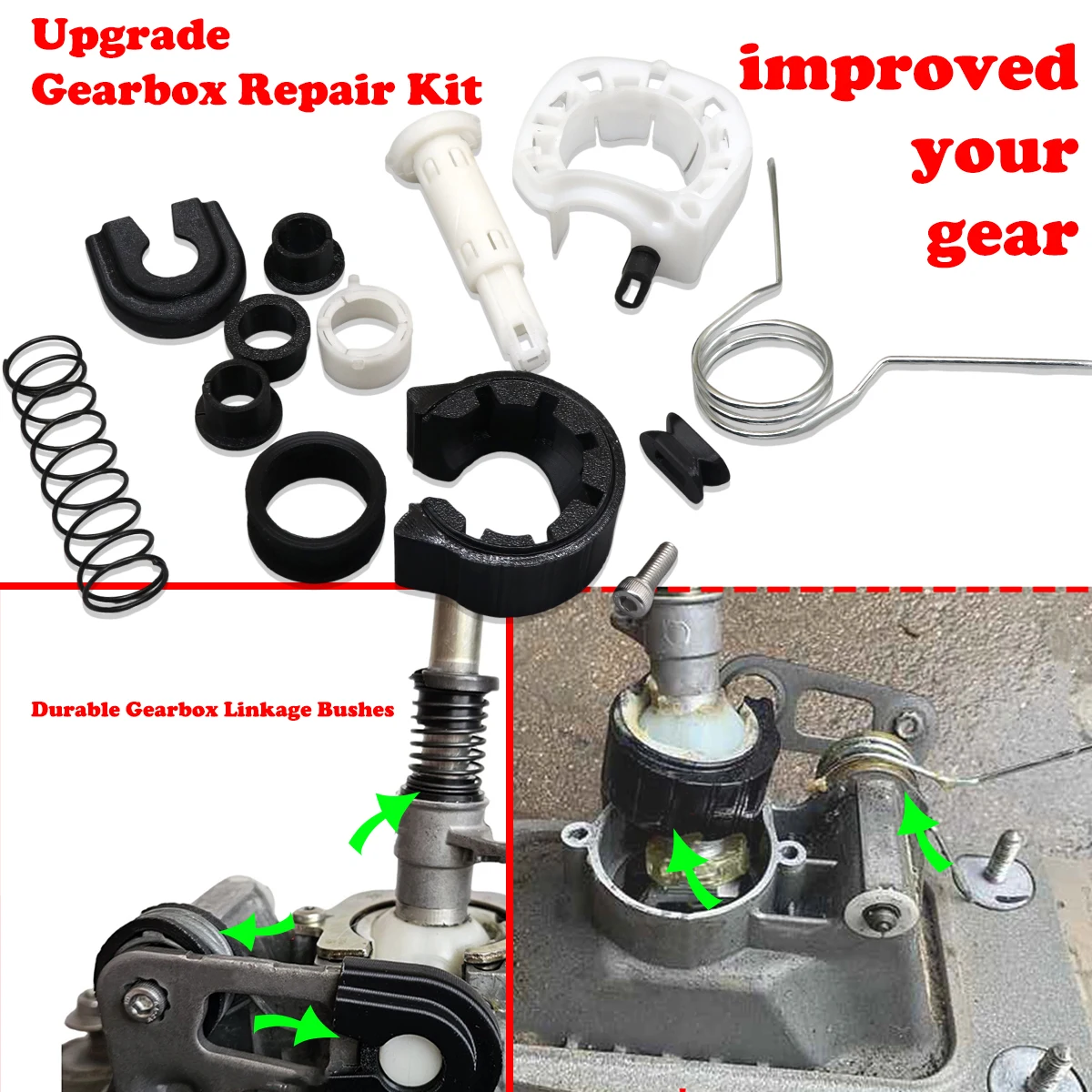 Manual Shift Bearing Lever Shell Gear Stick Pivot Bush Linkage Rod Gearbox Repair Kit for VW Golf MK4 IV TDI 130 Seat Skoda Audi