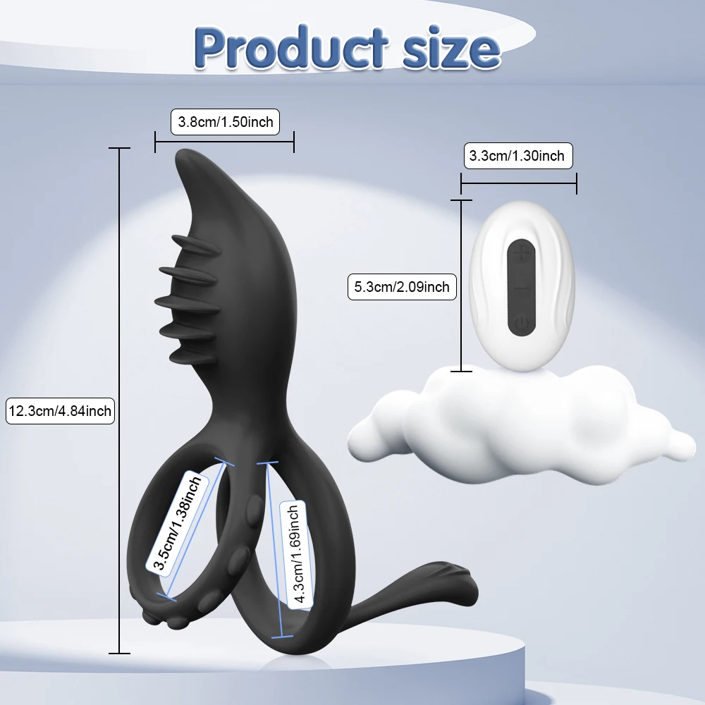 Кольцо на член с дистанционным управлением, вибратор, стимулятор клитора, рукав для кольца пениса, секс-игрушки для мужчин, пар, мужские кольца на член целомудрия