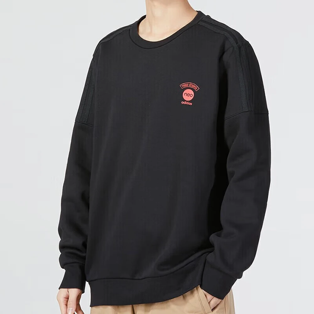 

Adidas NEO Series Black Crew Neck Sweatshirt Back Brand Graphic Trendy Design Comfortable For Daily Outings