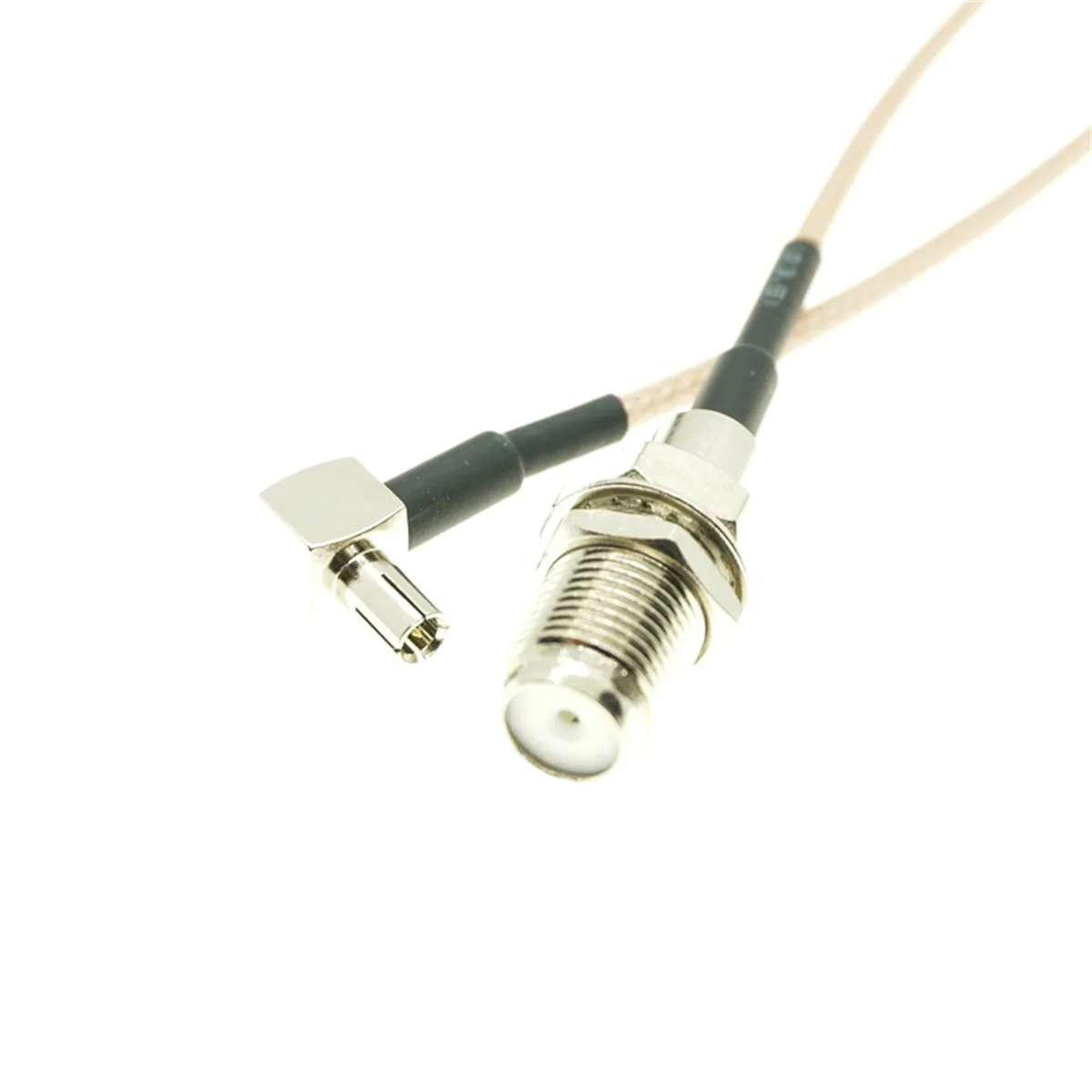 Adaptador Fêmea Pigtail 3g Cabo Modem Ts9 Interruptor de Ângulo Direito tipo f Rg316 100 Pcs
