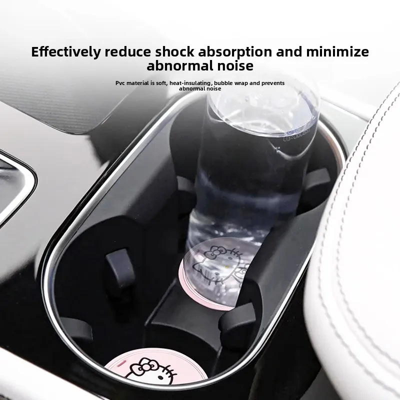 Hello Kitty Car Auto Cup Holder Anti Slip Insert Coasters Pads Interior Accessories For Most Cups Accessories view 2