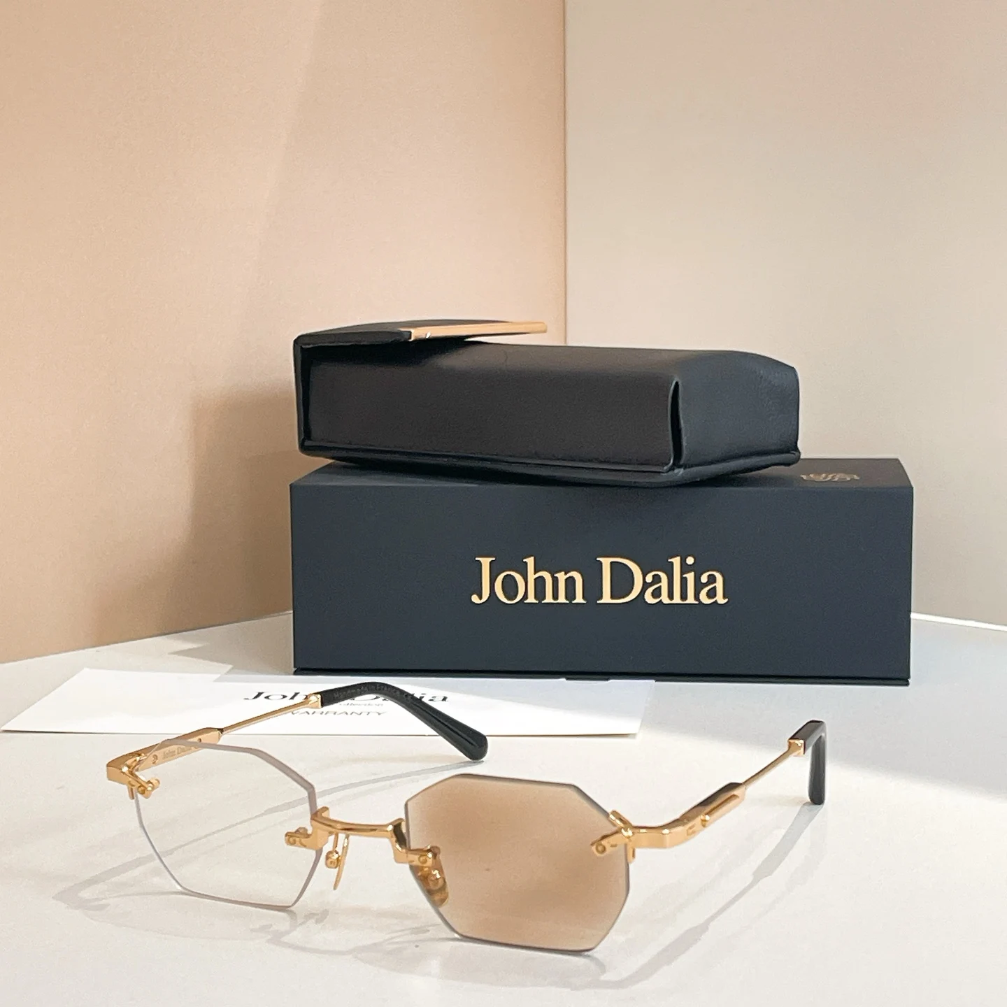 Voor JOHN DALIA JD CURTIS Luxe grenzeloze gepolariseerde zonnebril Heren Designer zonnebril Mannelijke zakelijke damesbril met doos - afbeelding 1