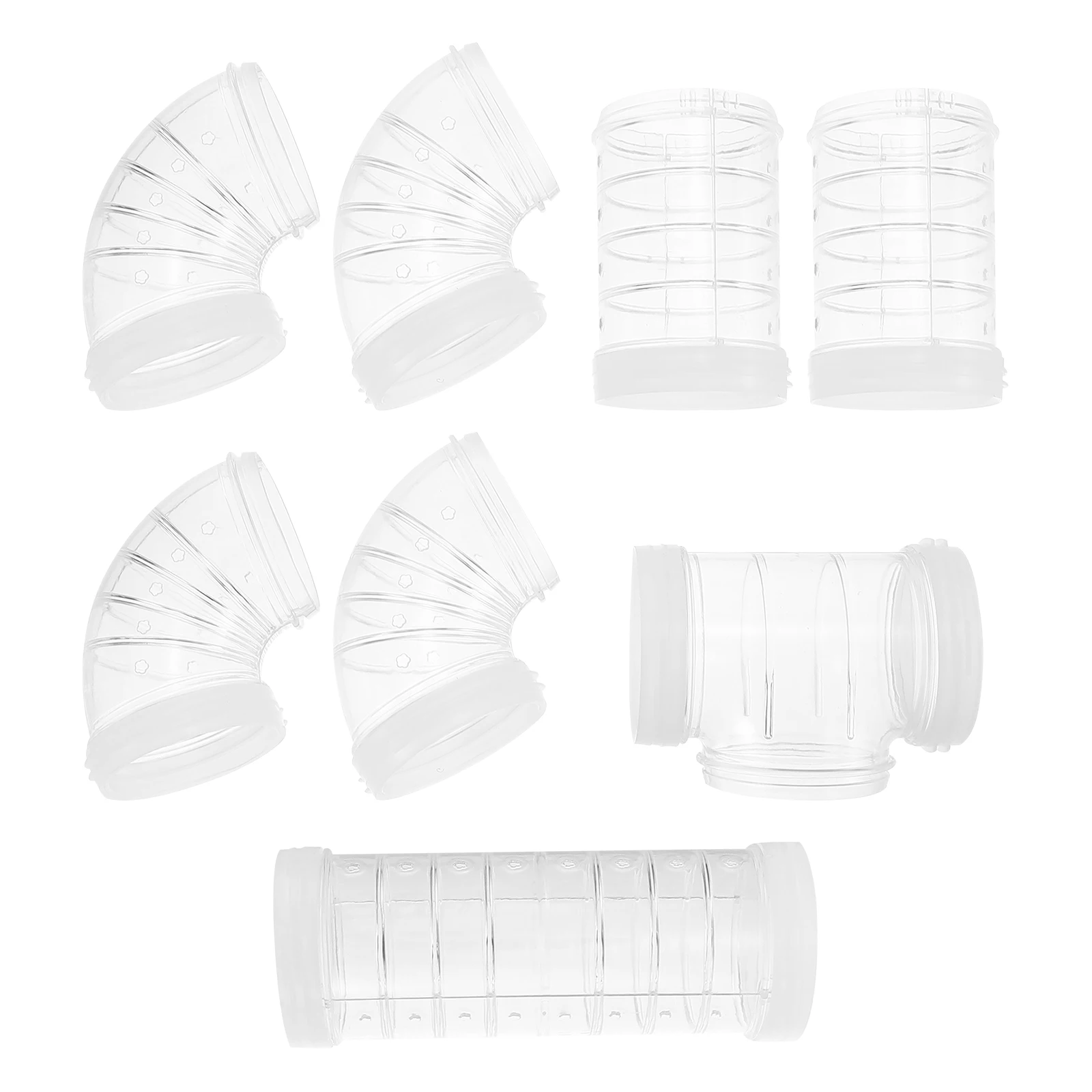 

Plastic Hamster Cage Connector Tunnel Durable Material Maze Expansion Kit Small Animal Tubes Reinforcement Design Pet Supplies