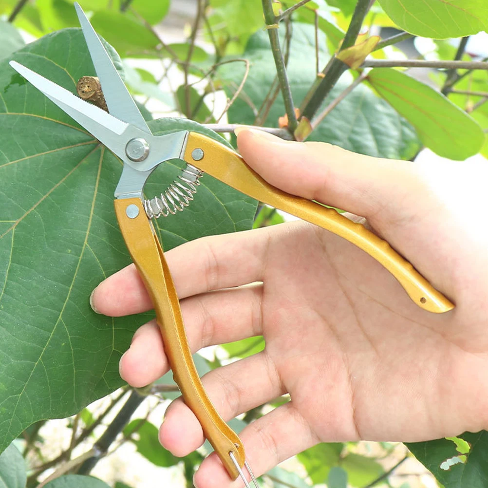 

2Pcs Stainless Steel Non Slip Handle Ergonomic Pruning Shears Durable Garden Clippers Tree Trimming Tools Flower Scissors