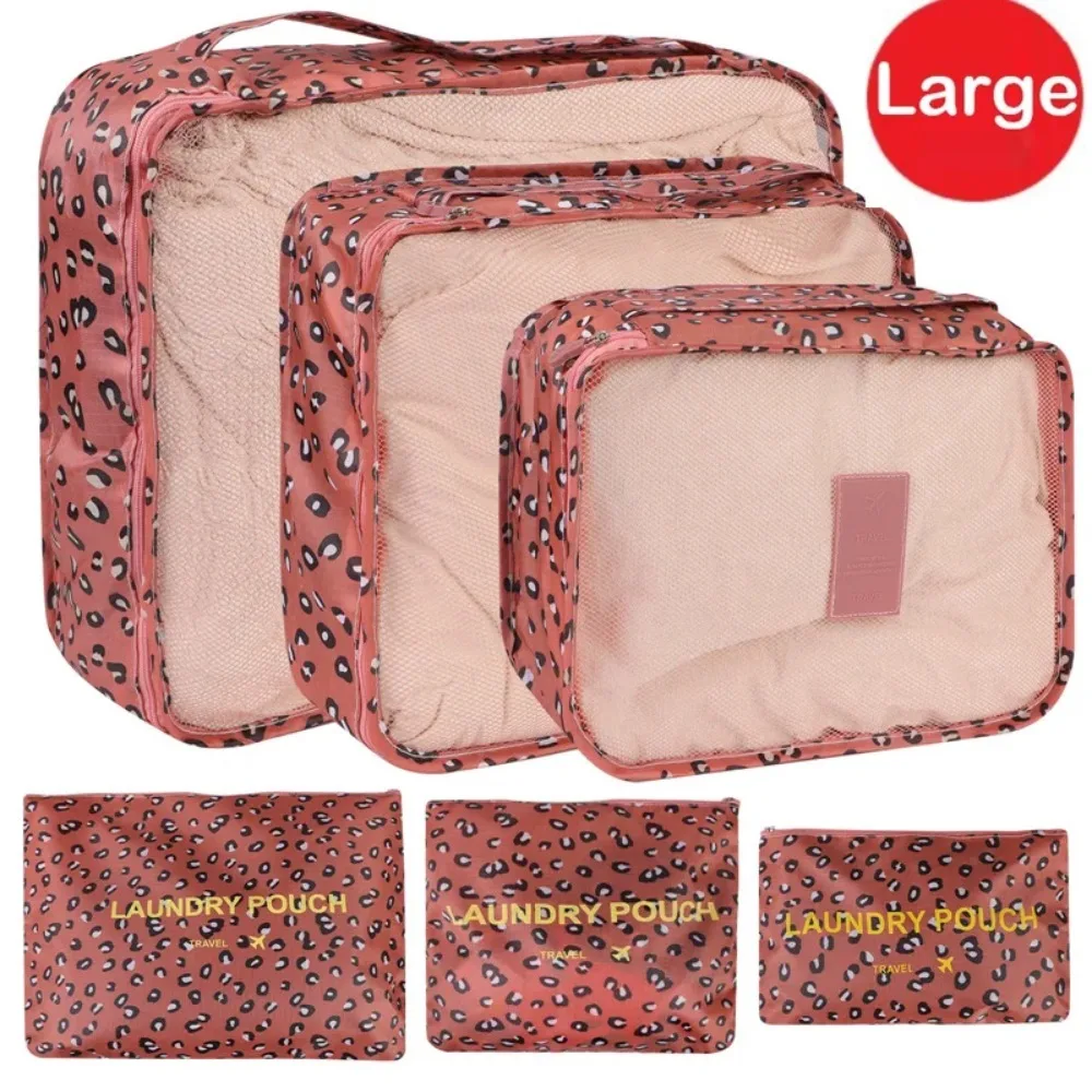 6pcs Travel Organizer Set Suitcase Storage Bag Portable Clothes Underwear Shoes Cubes For Travels Makeup Bags Luggage Organizers