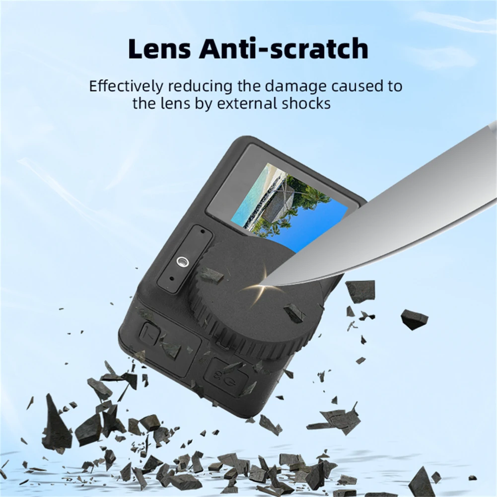 Camera Lens Protective Cover Sports Camera Scratch-Resistant Silicone Lens Cap Compatible For OSMO Action4/Action3 Camera