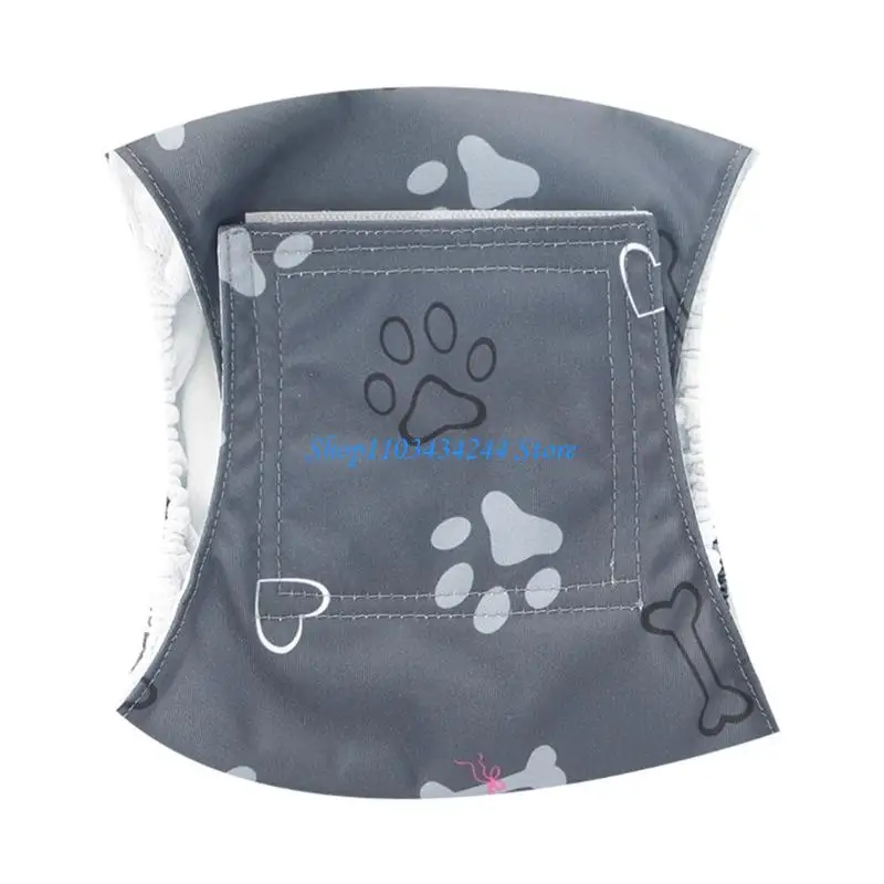 Wygodne, zmywalne spodnie dla szczeniąt. Projekt wielokrotnego użytku. Pielucha dla małych ras z nadrukiem