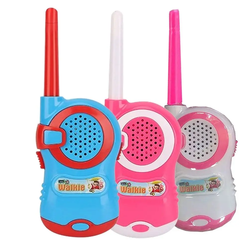 2er Pack Mini Langstrecken Kinder Walkie Talkies Handheld Cartoon Kinderspiel zeug Aktivitäten einfach zu bedienen Funkgeräte Jungen